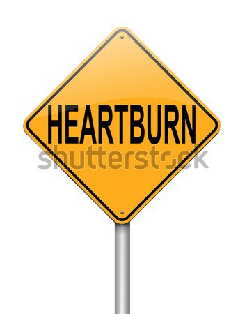 Stock photo: Heartburn concept.