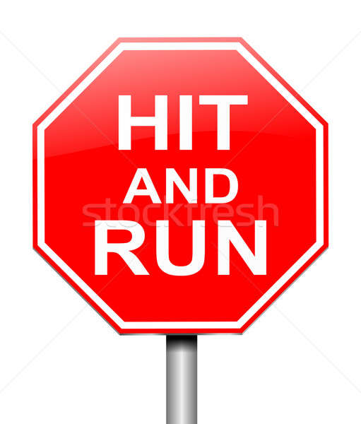Stock photo: Hit and run sign.