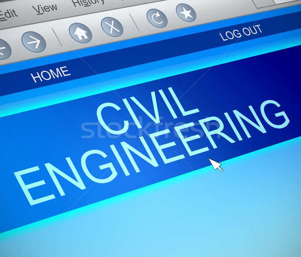 Civile ingegneria illustrazione schermo del computer catturare tecnologia Foto d'archivio © 72soul