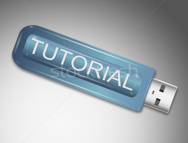 Tutorial ilustração usb flash drive caneta tecnologia Foto stock © 72soul