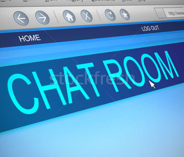 Sala de chat ilustración pantalla del ordenador capturar ordenador habitación Foto stock © 72soul
