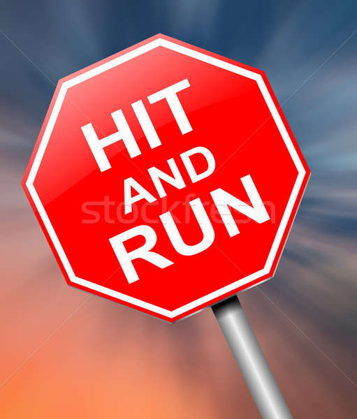 Hit and run sign. Stock photo © 72soul