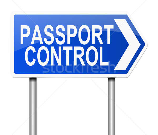 Passport control sign. Stock photo © 72soul