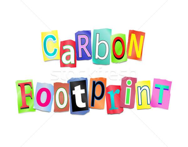 Pegada de carbono ilustração conjunto impresso cartas Foto stock © 72soul