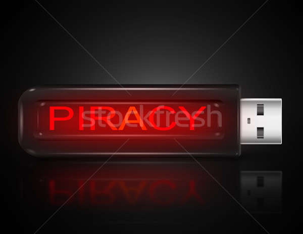 Pirataria ilustração usb flash drive computador caneta Foto stock © 72soul