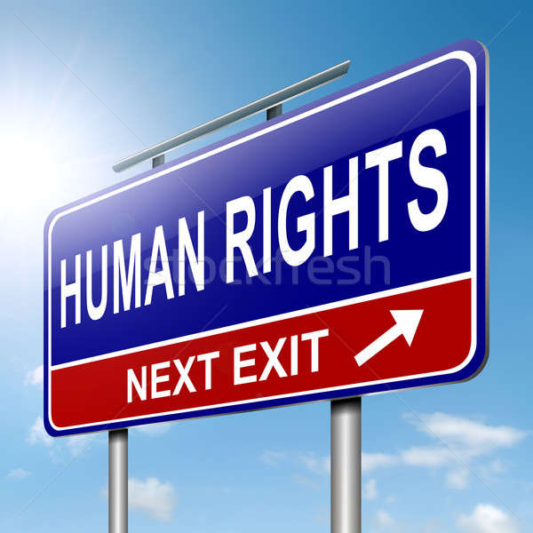 Diritti umani illustrazione cielo sfondo segno Foto d'archivio © 72soul