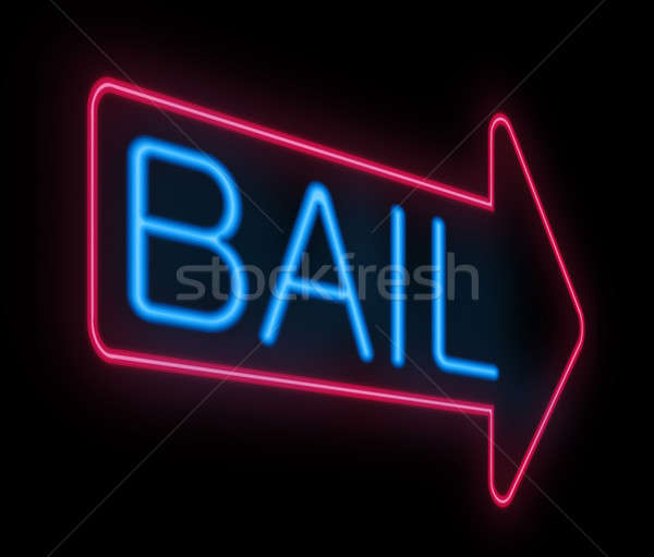 Bail segno illustrazione neon soldi Foto d'archivio © 72soul