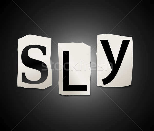 Stock photo: Sly concept.