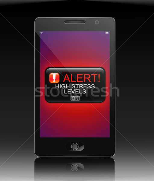 Stress alerter illustration téléphone technologie téléphone [[stock_photo]] © 72soul