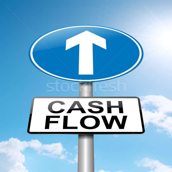 Stock foto: Cashflow · Illustration · blauer · Himmel · Himmel · Geld