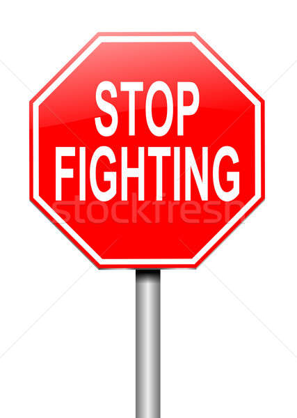 Stock photo: Stop fighting concept.