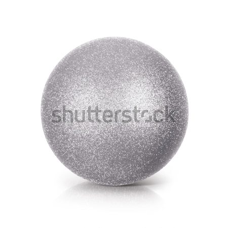 Silber glitter Ball 3D-Darstellung weiß Textur Stock foto © 7Crafts