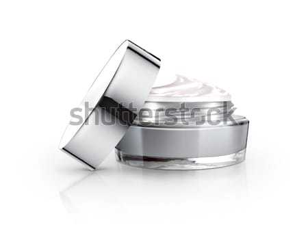Grau kosmetischen jar Sahne weiß Gesundheit Stock foto © 7Crafts