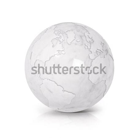 Clear glass globe 3D illustration europe and africa map Stock photo © 7Crafts