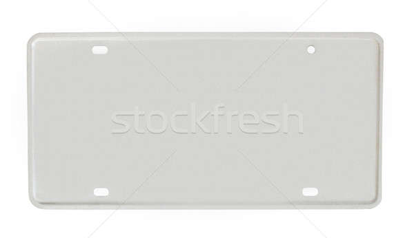 Placa isolado branco fundo metal Foto stock © 808isgreat