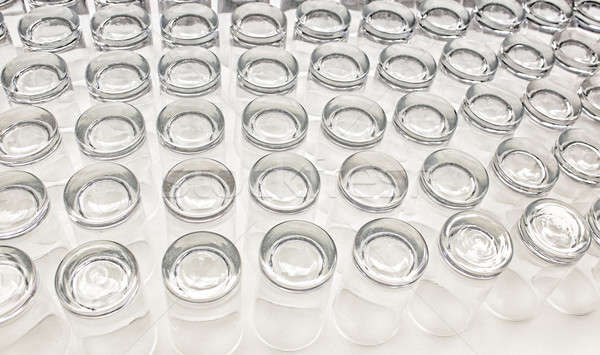 rows of clear glass drinking glasses Stock photo © 808isgreat