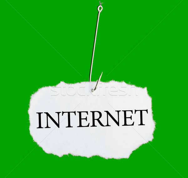 Word INTERNET on a fishing hook Stock photo © a2bb5s