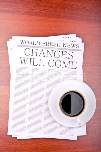 Newspaper CHANGES WILL COME Stock photo © a2bb5s