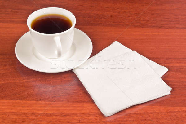 Tasse café serviette table papier [[stock_photo]] © a2bb5s