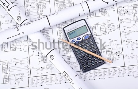 Drawing & calculator Stock photo © a2bb5s