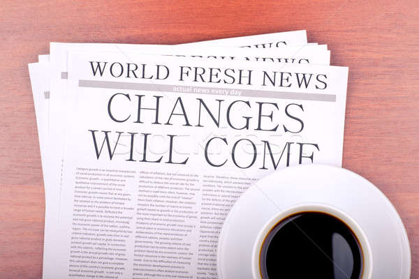 Newspaper CHANGES WILL COME Stock photo © a2bb5s