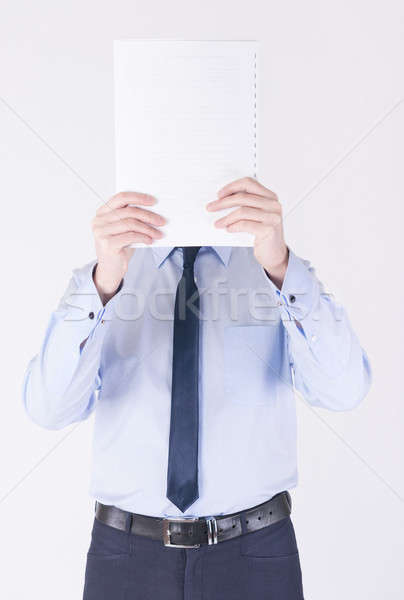 The man closes papers Stock photo © a2bb5s