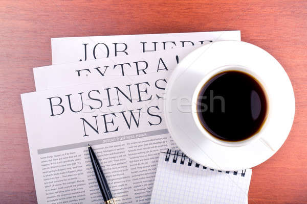 Affaires journal portable tasse café plusieurs [[stock_photo]] © a2bb5s