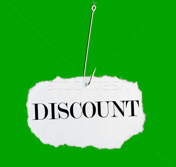 Word DISCOUNT on a fishing hook Stock photo © a2bb5s