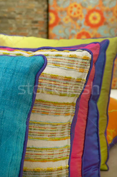Decorativo cuscini dettaglio shot diverso Foto d'archivio © ABBPhoto
