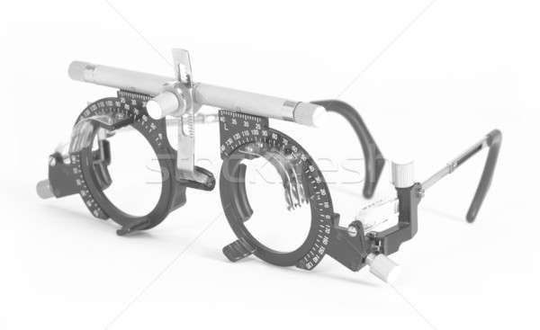 Optometrist test sight and glasses Stock photo © ABBPhoto