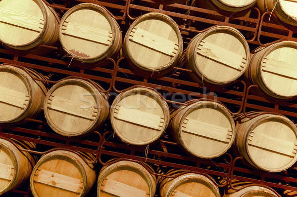 Vin imbatranire proces spaniol lemn Imagine de stoc © ABBPhoto