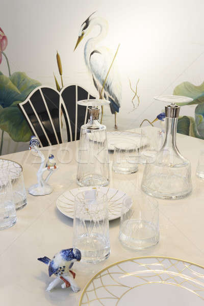 стекла керамической посуда таблице вертикальный пить Сток-фото © ABBPhoto