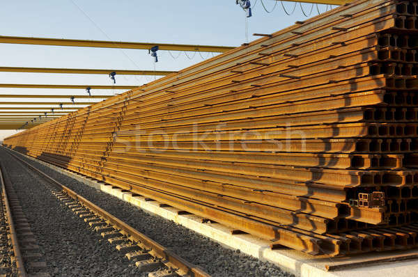 鉄道 建設 長い 準備 ストックフォト © ABBPhoto