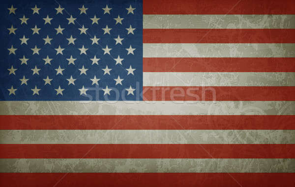 Grunge flag of USA Stock photo © abdulsatarid