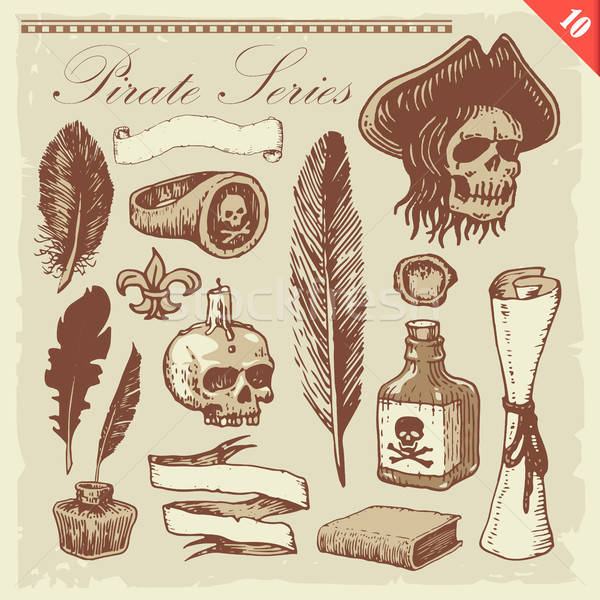Pirate Vector Set Stock photo © abdulsatarid