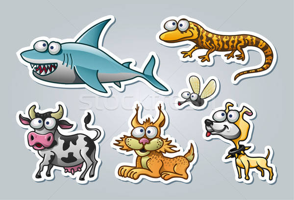 Vektor illustriert Set unterschiedlich Tiere Stock foto © abdulsatarid