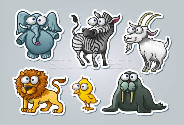Cartoon animals Stock photo © abdulsatarid
