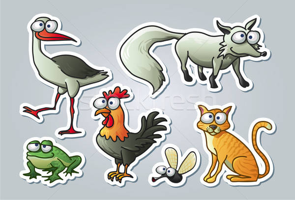 Vektor illustriert Set unterschiedlich Tiere Stock foto © abdulsatarid