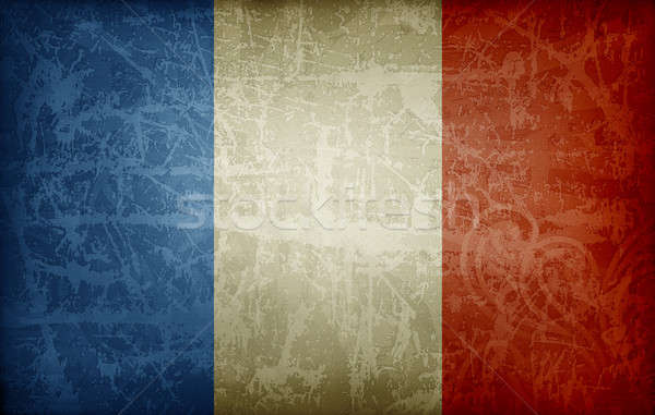 Grunge flag of France Stock photo © abdulsatarid
