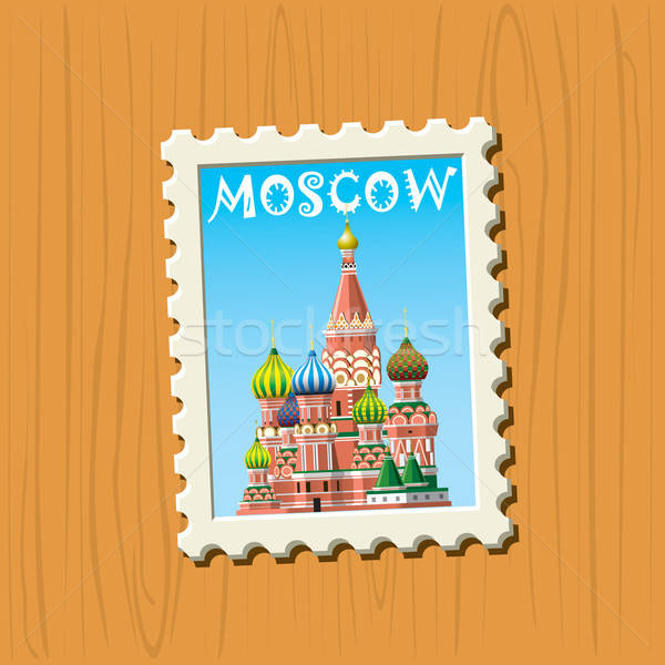 Beroemd bestemmingen Moskou houten geschikt Stockfoto © abdulsatarid