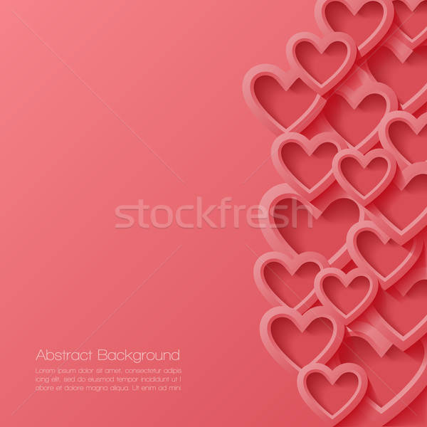 Absztrakt Valentin nap szív terv háttér kártya Stock fotó © AbsentA