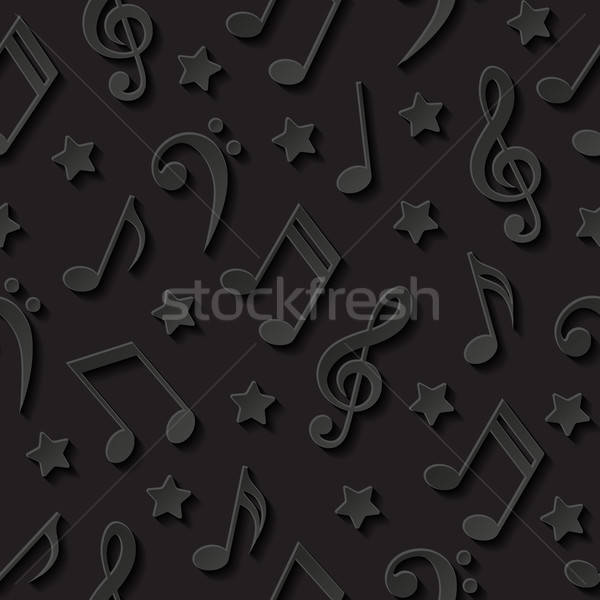 Foto stock: Sem · costura · notas · musicais · textura · abstrato · projeto · fundo