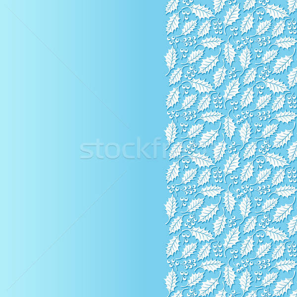 ストックフォト: 抽象的な · フローラル · 紙 · 自然 · 背景 · 青