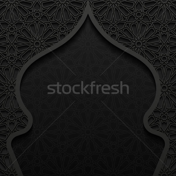 Abstract tradizionale ornamento sfondo nero retro Foto d'archivio © AbsentA