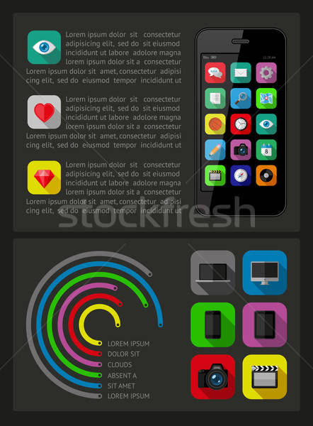 Ui infografica web elementi design eps10 Foto d'archivio © AbsentA
