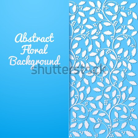 Abstract floral background with holly Stock photo © AbsentA