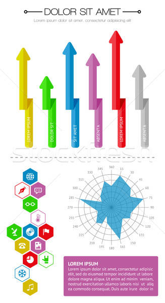 Ui infografika háló elemek terv eps10 Stock fotó © AbsentA