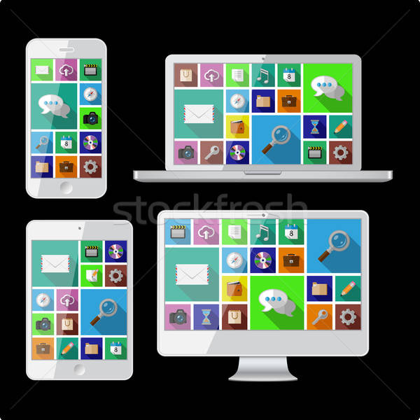 PC, laptop, tablet and cell phone Stock photo © AbsentA