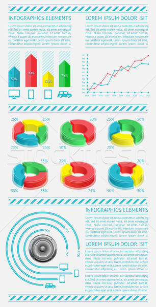 Infographics elements with schedules. EPS10 vector illustration.  Stock photo © AbsentA