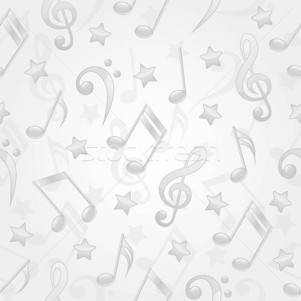 Stock photo: Seamless pattern with a musical notes. Vector illustration.